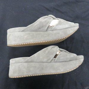 🏷️⬇️ Homers Artisan Women's Sage Suede Platform Sandals